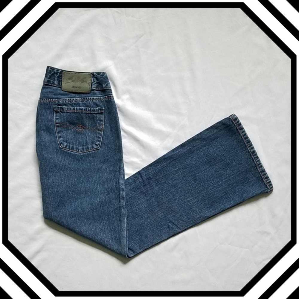 Vintage Silver Boot Cut Jeans w/ Split Hem